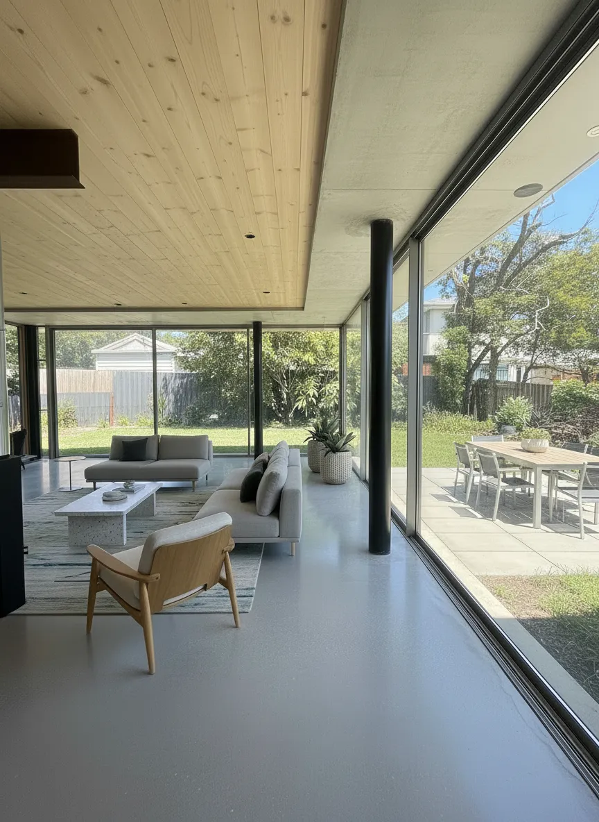 Aluminium window corner sliding doors at Balwyn Melbourne